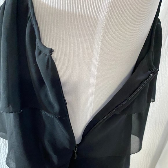 Ann Taylor LOFT Tiered Ruffle Little Black Dress - Picture 3 of 6